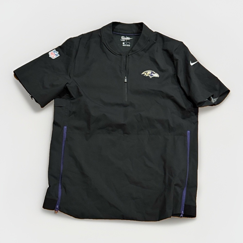 Nike NFL On Field Baltimore Ravens Team Issue Windbreaker Shirt Mens M Coach